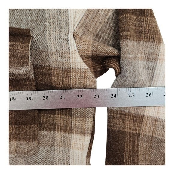 Banana‎ Republic Womens Wool Blend Flannel Shacket Boyfriend Oversized Plaid - Picture 10 of 14